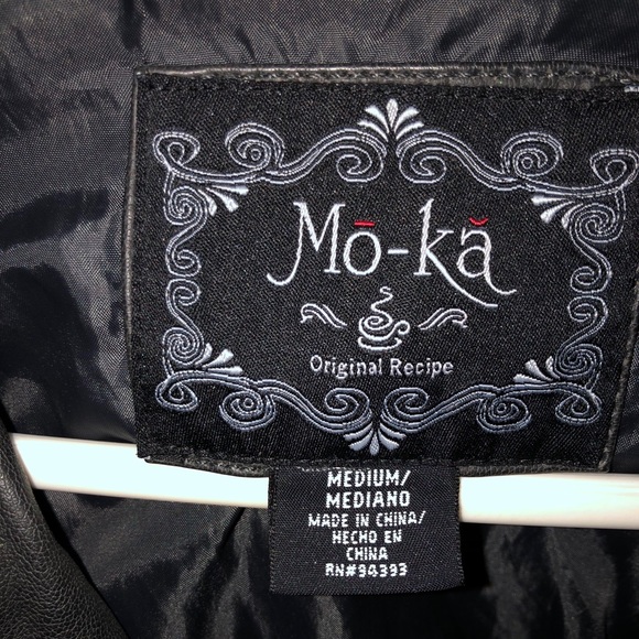 Like NEW Women’s Vegan Leather Zip-up Belted Coat - Picture 2 of 3